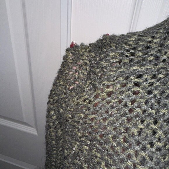 Wooden Ships Green Cardigan Women’s M/L Open Knit Lightweight Earth Tone Natural - Picture 6 of 9